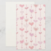 Heart Tiles Briefpapier (Voorkant / Achterkant)