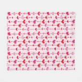 Heart Tiles Fleece Deken (Voorkant (Horizontaal))