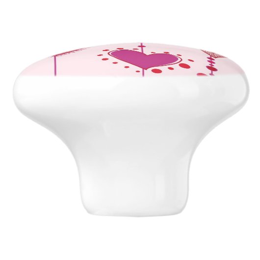 Heart Tiles Keramische Knop (Zijkant)