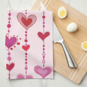 Heart Tiles Theedoek (Quarter Fold)