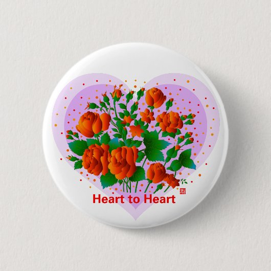 Heart To Heart Ronde Button 5,7 Cm (Voorkant)