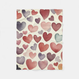 Heart to Hearts Fleece Blanket Deken