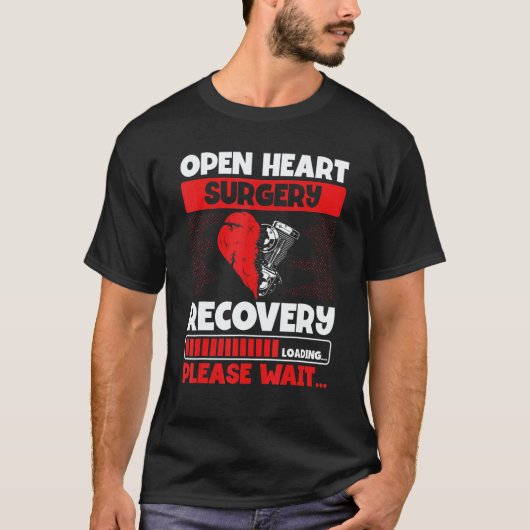 Heart Transplant Survivor Heart Bypass Open Heart T-shirt (Voorkant)