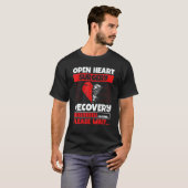 Heart Transplant Survivor Heart Bypass Open Heart T-shirt (Voorkant volledig)