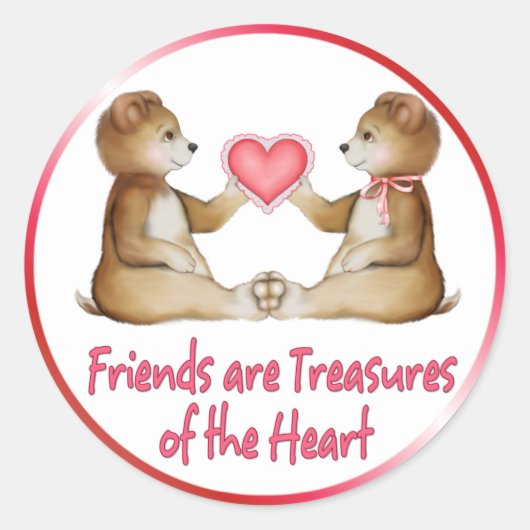 Heart Treasures Ronde Sticker (Voorkant)