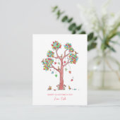 Heart Tree avec oiseaux Valentine Carte de vacance (Debout devant)