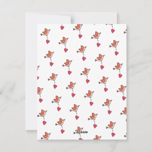 Heart Tree geïllustreerd Valentijn Holiday Kaart (Achterkant)