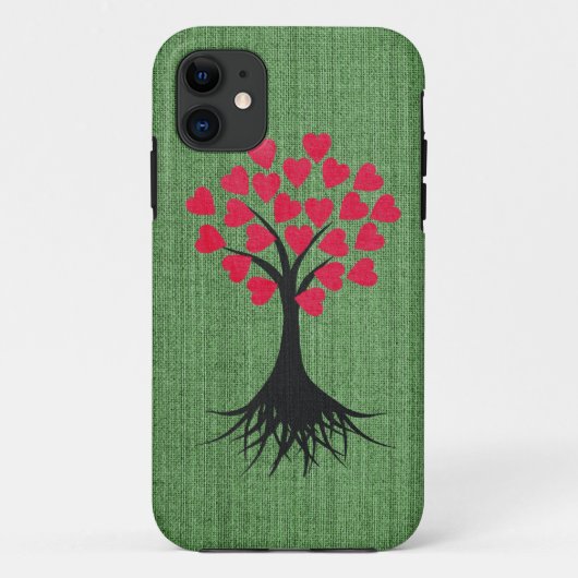 Heart Tree op Green iPhone 5 Hoesje (Achterkant)