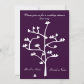 Heart Tree Wedding Shower-uitnodiging Kaart (Achterkant)