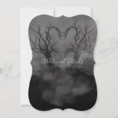 Heart Trees Dark & Moody Gothic Wedding Invitation Kaart (Achterkant)