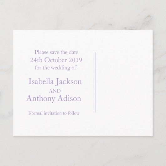 Heart Tying the Knot bruiloft bewaar de datumkaart Aankondigingskaart (Achterkant)