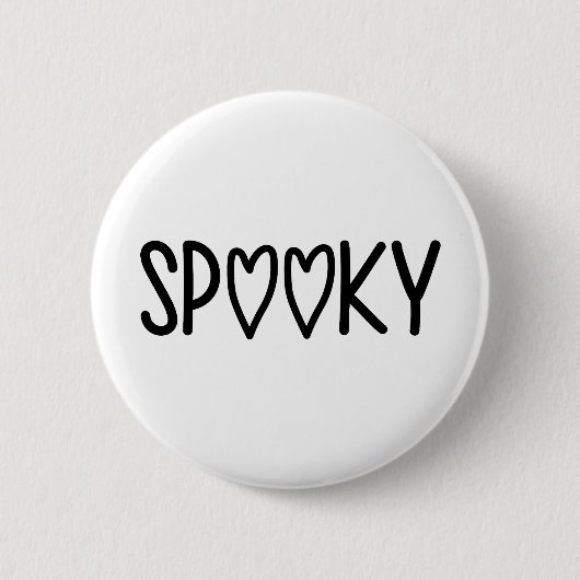 Heart Typography spooky Ronde Button 5,7 Cm (Voorkant)