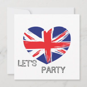 Heart Union Jack Vlag Uitnodiging