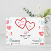 Heart Valentine Invitation Anniversaire (Debout devant)