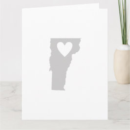 Heart Vermont Shape Gray Vermonter Love Adore Kaart