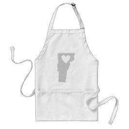 Heart Vermont state silhouette Standaard Schort