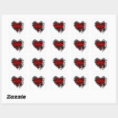 heart vierkante sticker (Vel)