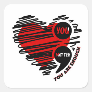 heart vierkante sticker