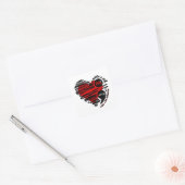 heart vierkante sticker (Envelop)