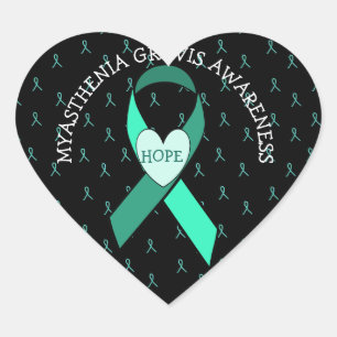 HEART-VORM MYASTHENIA GRAVIS AWARENESS STICKER