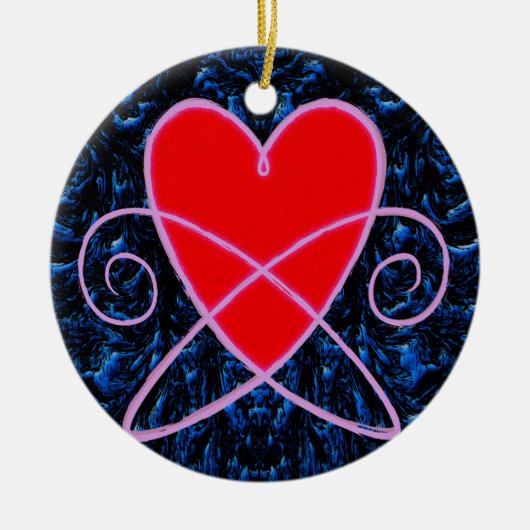 Heart Vortex Keramisch Ornament (Voorkant)