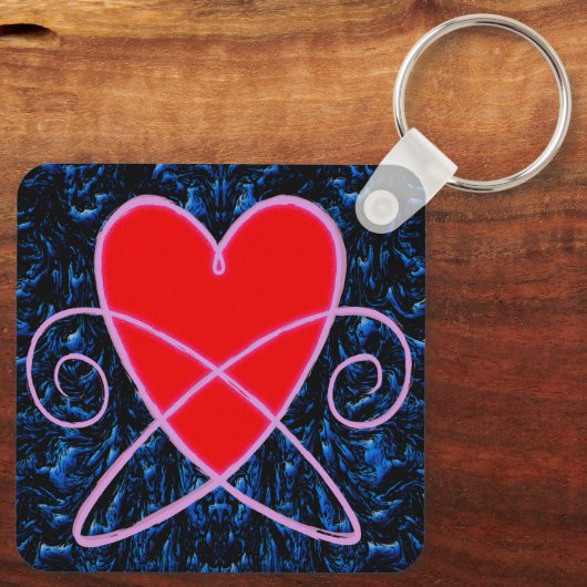 Heart Vortex Sleutelhanger (Achterkant)