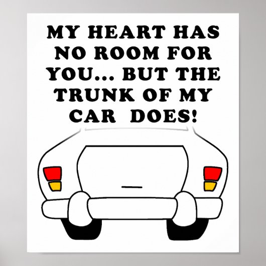 Heart Vs Trunk Funny Poster (Voorkant)