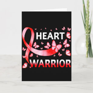 Heart Warrior Butterfly Hartziekte Bewustzijn Kaart
