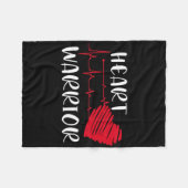 Heart Warrior Chd Awareness Present Congenital Hea Fleece Deken (Voorkant (Horizontaal))