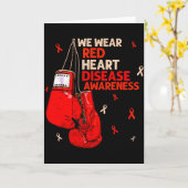 Heart Warrior We Wear Red Heart Disease Awareness Kaart (Gele Bloem)
