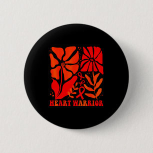 Heart Warrior Women Hartziektebewustzijn Ronde Button 5,7 Cm