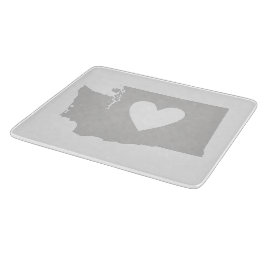 Heart Washington staatssilhouette Snijplank