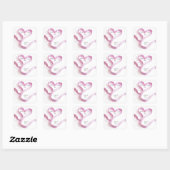Heart Wedding Envelope Sticker Sjabloon (Vel)