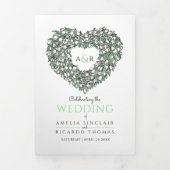 Heart white tulips inverhaal toewijding bruiloft drieluik programma (Cover)