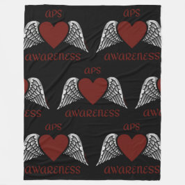 Heart/Wings...APS-griepbundel Fleece Deken