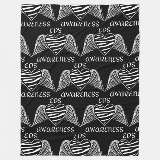 Heart/Wings...EDS-ventilatorbak Fleece Deken (Voorkant)