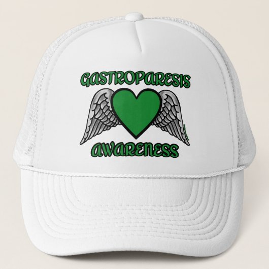Heart/Wings... Gastroparese Trucker Hat Trucker Pet (Voorkant)
