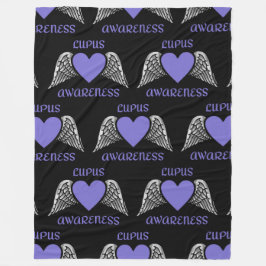 Heart/Wings.. Lupus Fleece Blanket Deken