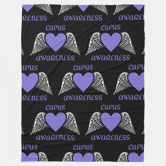 Heart/Wings.. Lupus Fleece Blanket Deken (Voorkant)