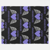 Heart/Wings.. Lupus Fleece Blanket Deken (Voorkant (Horizontaal))