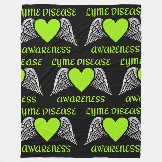 Heart/Wings... Lyme Fleece Deken (Voorkant)