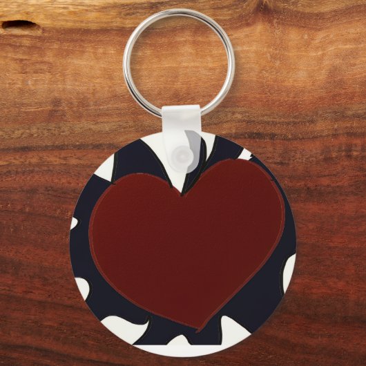 Heart with Black Flames Keychain (Achterkant)