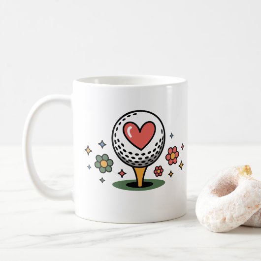 Heart With Floral Elements Mug — Health & Wellness (Avec donut)