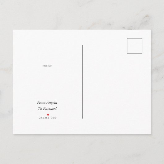 Heart with Hearts Love is Sweet Quote Design Aankondigingskaart (Achterkant)