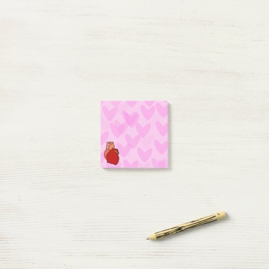 Heart with Hearts Post it Notes (Op bureau)