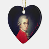 Heart Wolfgang Amadeus Mozart met signatuur Keramisch Ornament (Links)