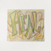 Heart Word Art Tapestry Wall Hanging Wandkleed (Voorkant (horizontaal))