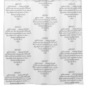 Heart Words Explaining and Artist Whimsical Art Douchegordijn (Voorkant)