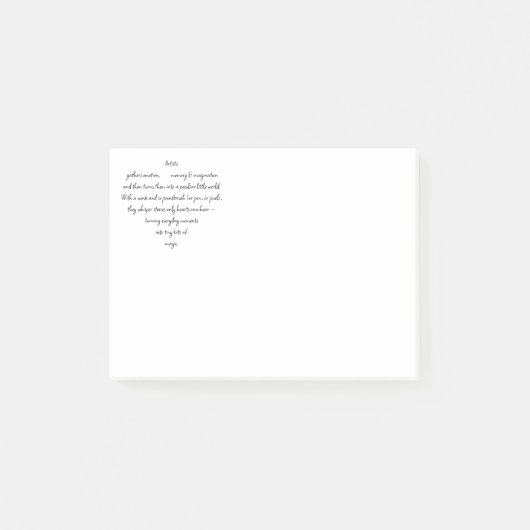 Heart Words Explaining and Artist Whimsical Art Post-it® Notes (Voorkant)