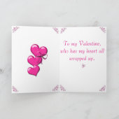 Heart Wrapping Valentijn Feestdagen Kaart (Binnen)